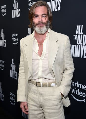 Alberto E. Rodriguez/Getty Images Chris Pine at the premiere of 'All the Old Knives' in March 2022.