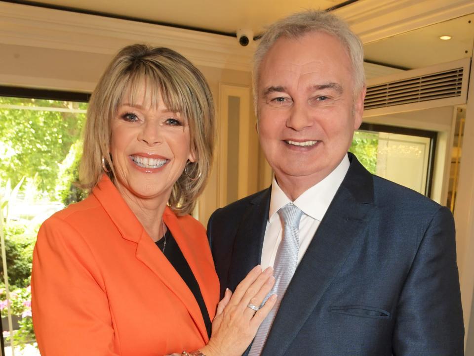 LONDON, ENGLAND - JULY 06: Ruth Langsford (L) and Eamonn Holmes attend The TRIC Awards 2022 at The Grosvenor House Hotel on July 06, 2022 in London, England. (Photo by David M. Benett/Dave Benett/Getty Images)