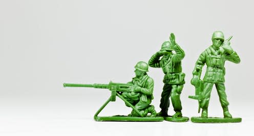   <span class="attribution"><a class="link " href="https://www.shutterstock.com/image-photo/isolated-image-three-green-plastic-toy-98998610" rel="nofollow noopener" target="_blank" data-ylk="slk:Panayu Chairatananond/Shutterstock;elm:context_link;itc:0;sec:content-canvas">Panayu Chairatananond/Shutterstock</a></span>