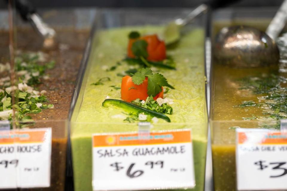 The market features a salsa bar.