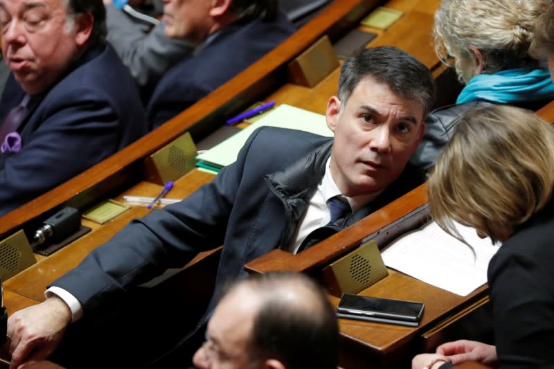 Seul candidat à la tête du Parti socialiste après le retrait de Stéphane Le Foll, Olivier Faure (photo) s'est posé vendredi en homme du "rassemblement" en vue de la "renaissance" du parti. /Photo prise le 30 janvier 2018/REUTERS/Charles Platiau