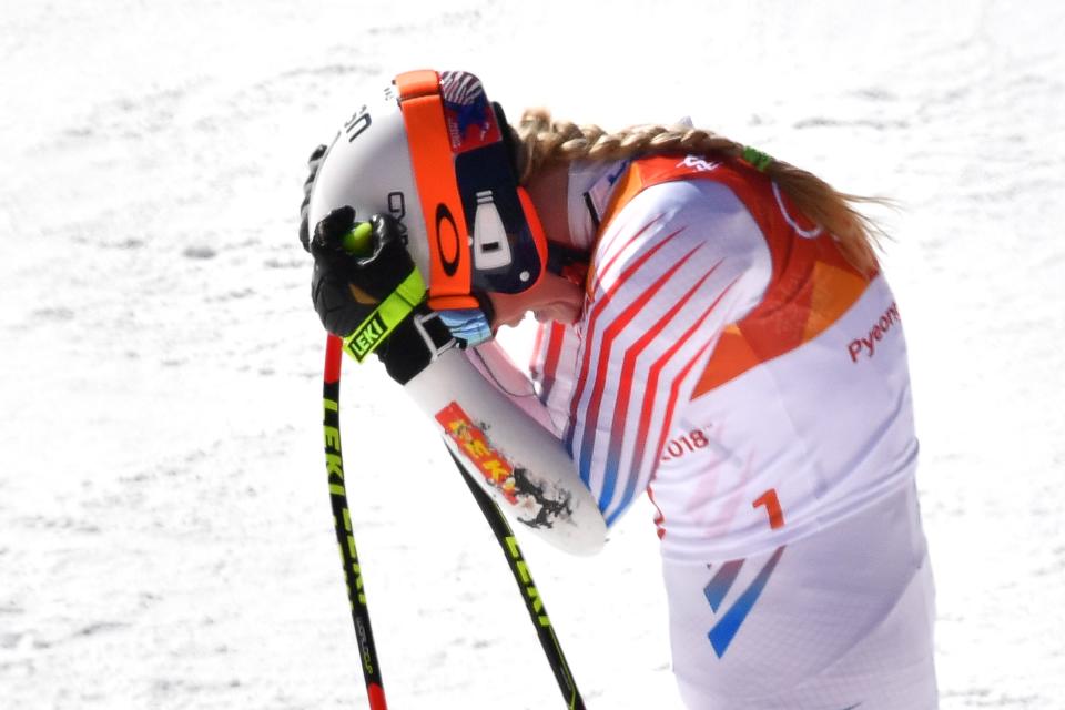 Lindsey Vonn part à la faute