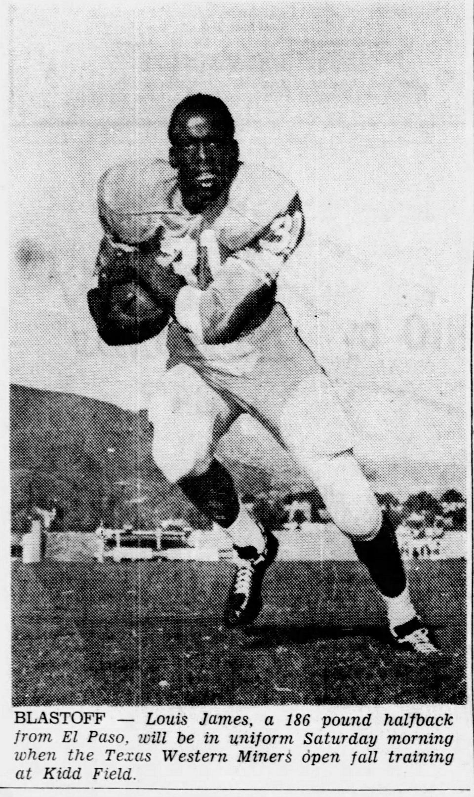 Former Bel Air High School star athlete Louis James died Tuesday at the age of 81. He later played at Texas Western in college, with Philadelphia in the NFL and was a successful high school coach in El Paso.