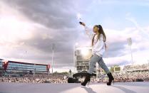 <p>Ariana Grande returned to Manchester, England on June 4, 2017 for the One Love Manchester Benefit Concert, two weeks after an explosion killed 22 people and injured dozens more at her show in the British city. </p>