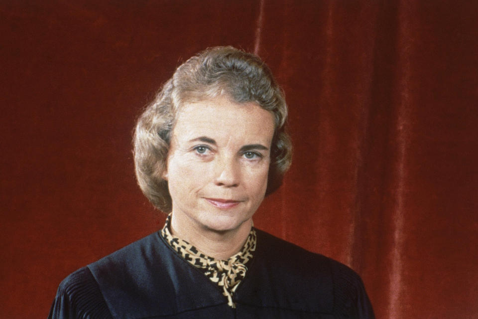 FILE - Supreme Court Associate Justice Sandra Day O'Connor poses for a photo in 1982. O'Connor joined the Supreme Court in 1981 as the nation's first female justice. (AP Photo, File)