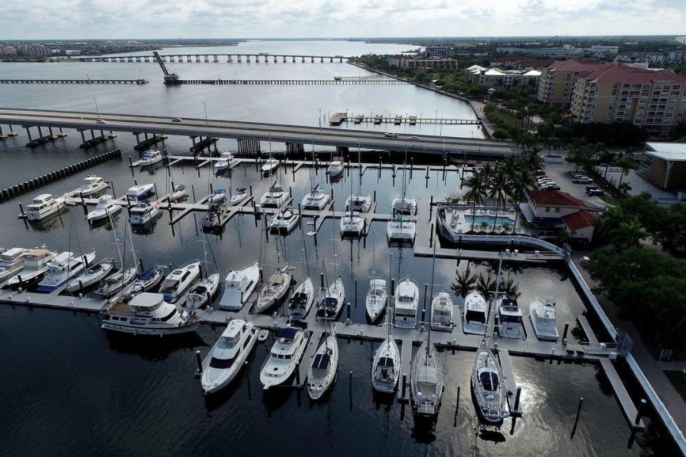 The COVID-19 pandemic, Hurricane Ian and an influx of new residents helped add thousands of recreational boaters to Manatee County waterways, according to state data. The Twin Dolphin Marina in downtown Bradenton is shown in this Bradenton Herald file photo.