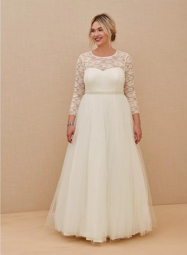 Torrid's new wedding dress collection is all under $400 and available up to  size 30