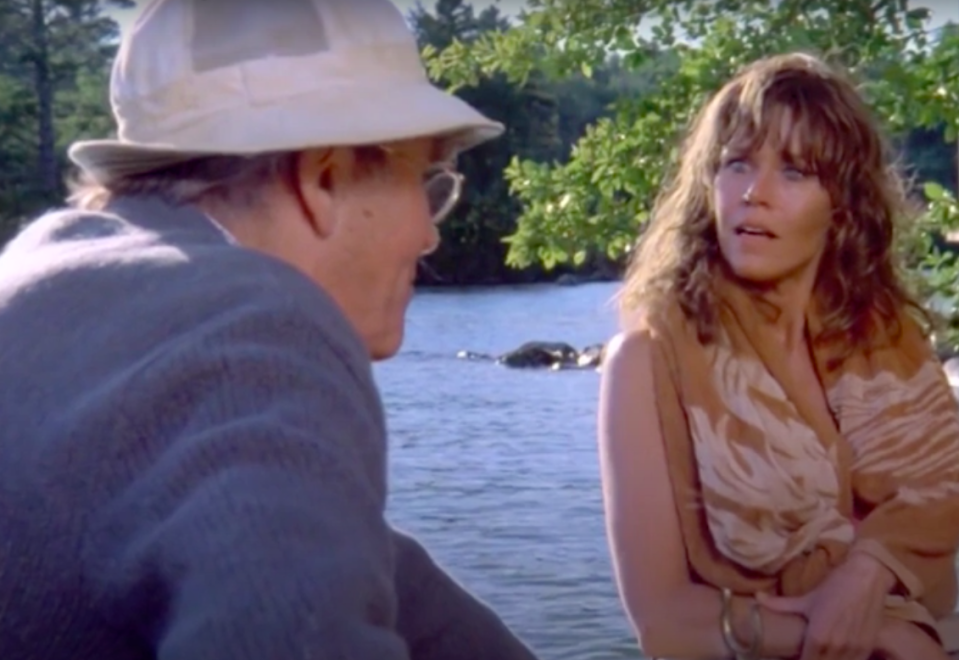 Jane and her father share a bonding moment on the pond