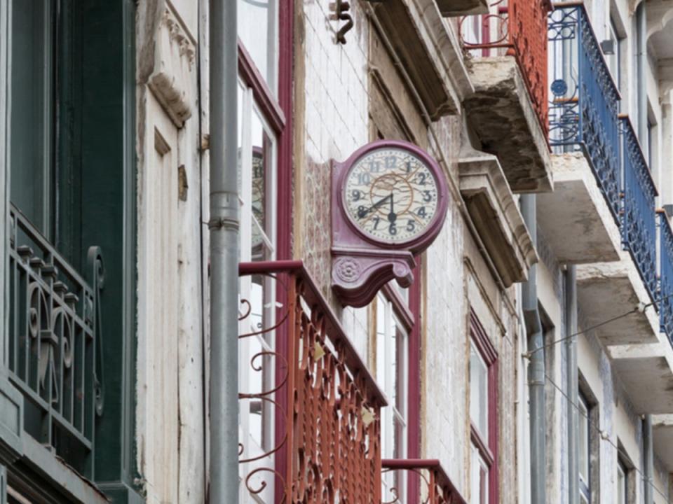 Colourful balconies give Lisbon’s Rua da Boavista a vibrant look (Getty Images/iStockphoto)