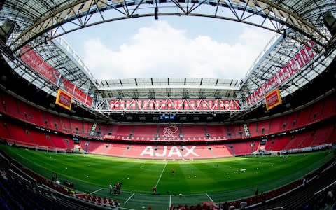 Photo by Robin Utrecht/REX/Shutterstock (9769331h) Johan Cruyff Arena Ajax Amsterdam training and press conference, Johan Cruijff Arena, Amsterdam, The Netherlands - 24 Jul 2018 - Credit: Robin Utrecht/REX/Shutterstock