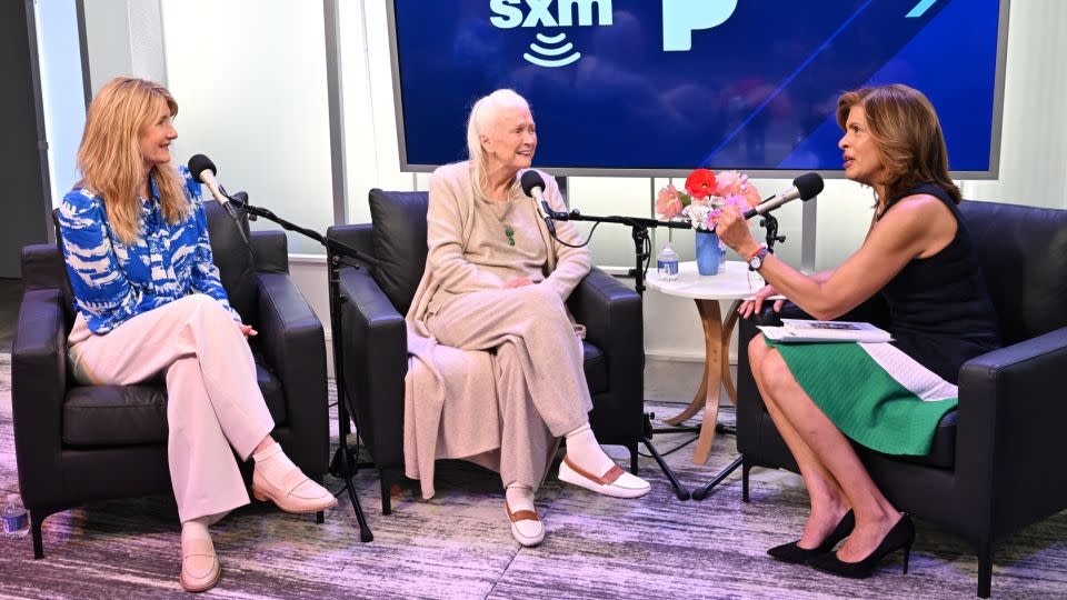 (from left) Laura Dern, Diane Ladd and Hoda Kotb in New York in April. - Slaven Vlasic/Getty Images