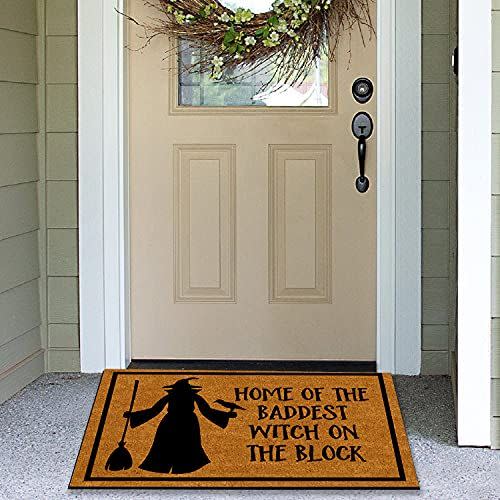 20) Hurdorak 'Home of The Baddest Witch On The Block' Doormat