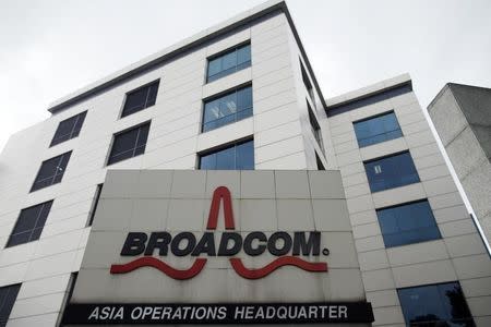 Broadcom's Asia operations headquarters office is seen at an industrial park in Singapore September 16, 2014. REUTERS/Edgar Su