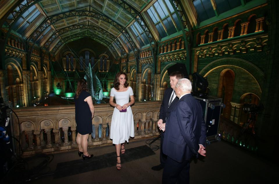 In pictures: Duchess of Cambridge unveils 'Hope' the whale at Natural History Museum