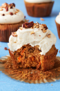 <p>Carrot cake is great. Carrot cupcakes are even better. Every bite is filled with warm spice and sweet carrots and topped with the most delicious cinnamon cream cheese frosting. </p><p>Get the <a href="https://www.delish.com/uk/cooking/recipes/a28784092/carrot-cake-cupcakes-recipe/" rel="nofollow noopener" target="_blank" data-ylk="slk:Carrot Cake Cupcakes;elm:context_link;itc:0" class="link ">Carrot Cake Cupcakes</a> recipe. </p>