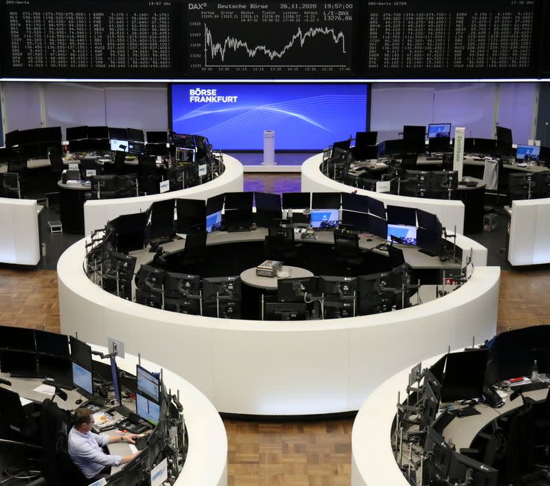 The German share price index DAX graph at the stock exchange in Frankfurt