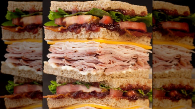 club sandwich closeup