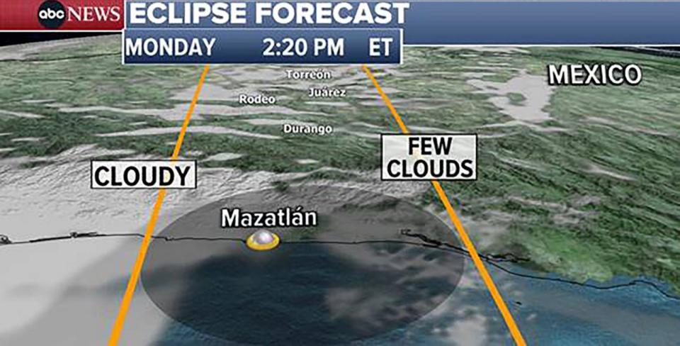 PHOTO: Mazatlan, Mexico, low morning clouds could stick around into the afternoon. (ABC News)