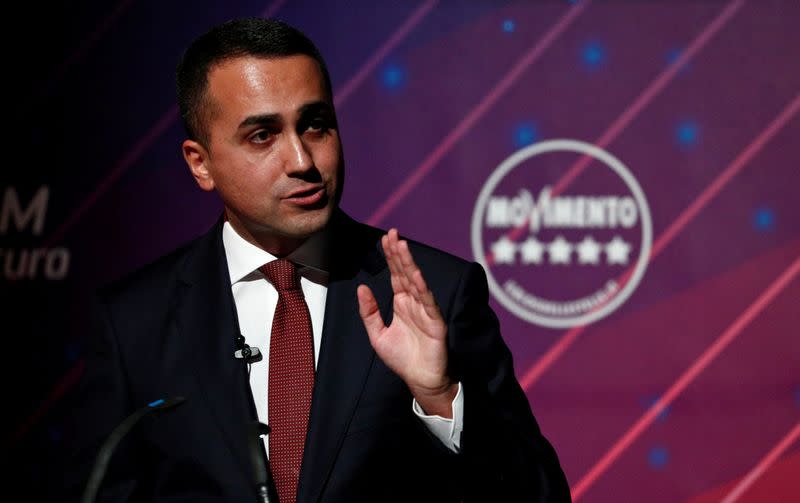 Italy's Foreign Minister Luigi di Maio holds a news conference in Rome
