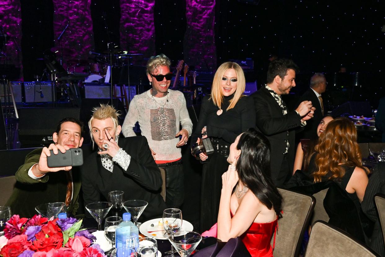 Megan Fox and Machine Gun Kelly attend Clive Davis' pre-Grammy gala on February 4, 2023.