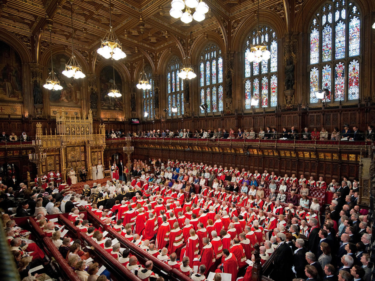 A general view of the House of Lords during the State Opening of Parliament on 25 May, 2010: Leon Neal - WPA Pool/Getty Images