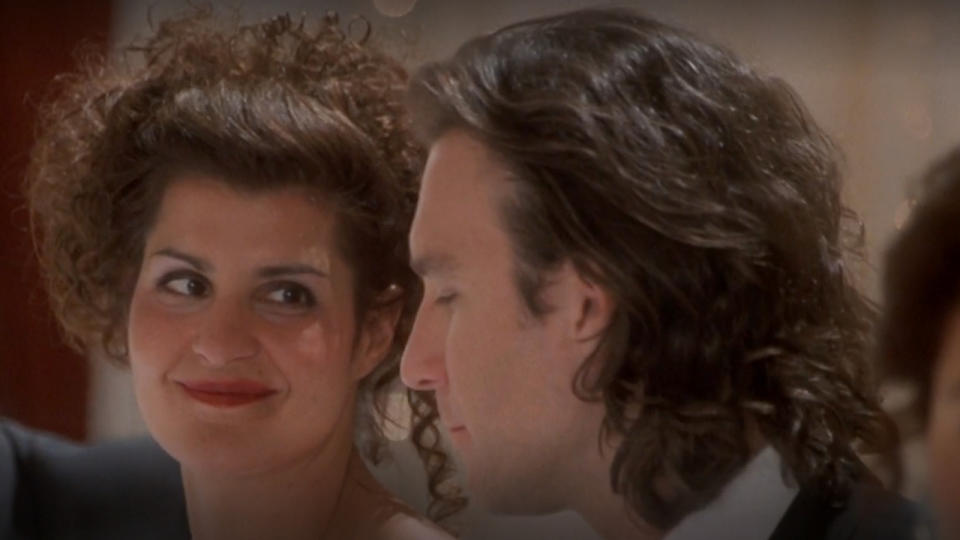 Nia Vardalos and John Corbett in My Big Fat Greek Wedding