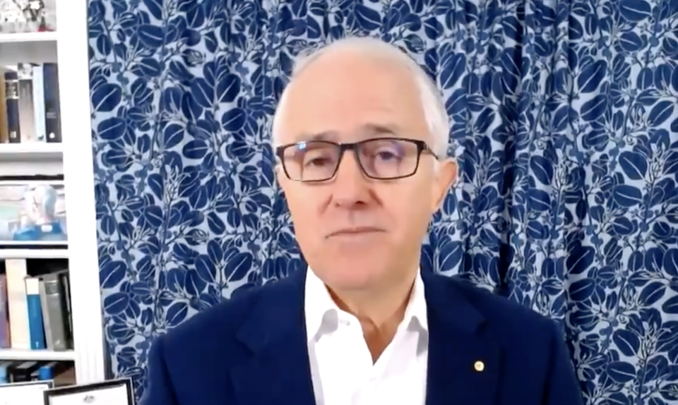 Malcolm Turnbull, former Primer Minister of Australia, speaks on ABC News.