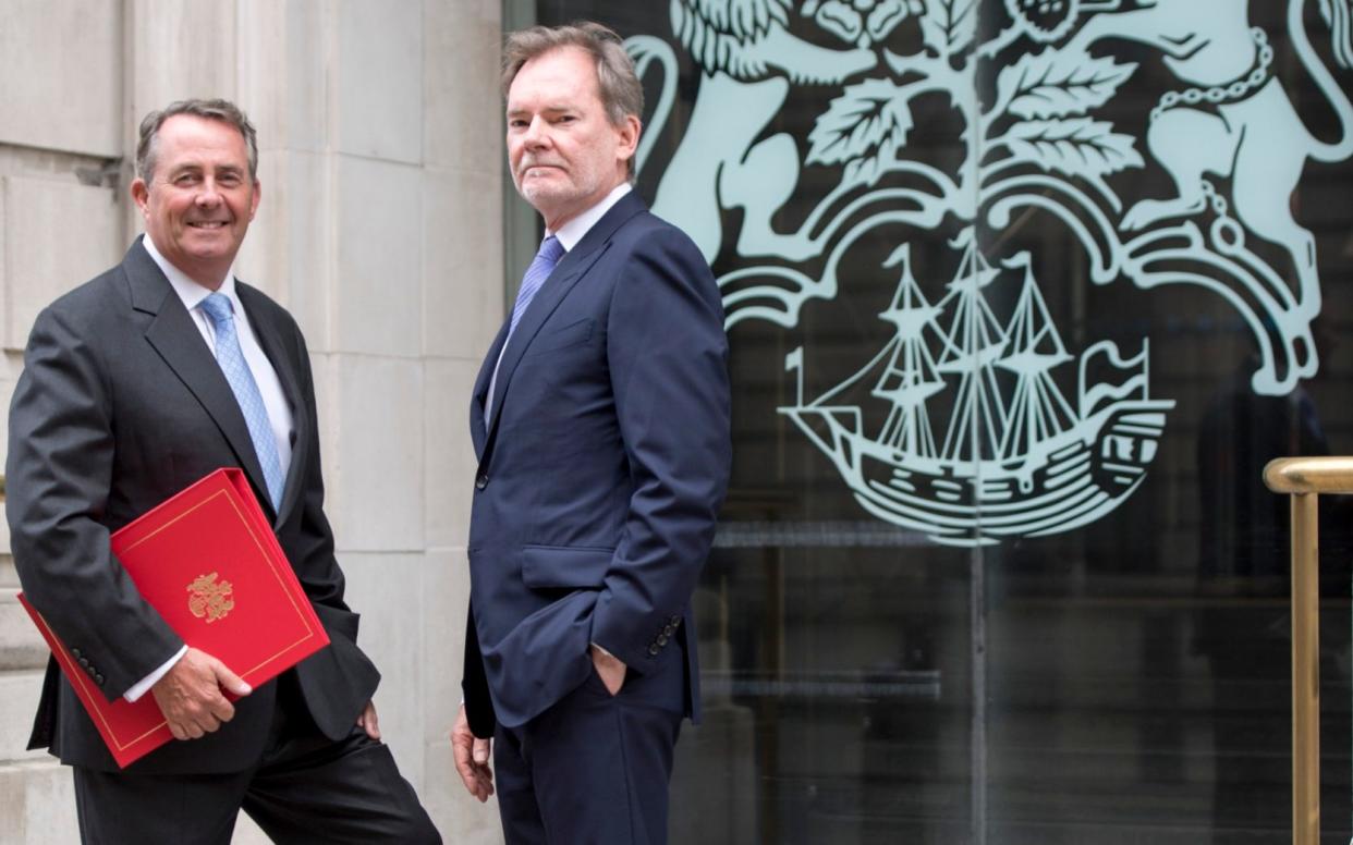 Liam Fox with Crawford Falconer - Paul Grover for the Telegraph