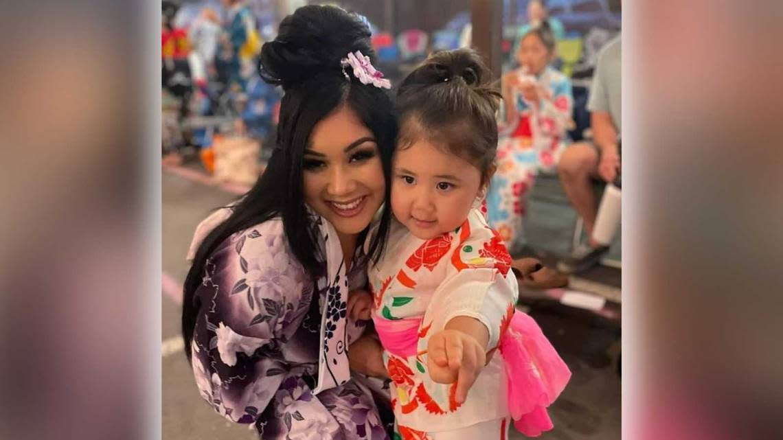 Angelica Bravo poses with her daughter, Athena, in a photo shared by family members. Bravo was found unresponsive July 8, 2024, in a home on Didcot Circle, where she was pronounced dead. Her family is seeking answers more than a week after her two youngest children disappeared with their father, Camron Lee.