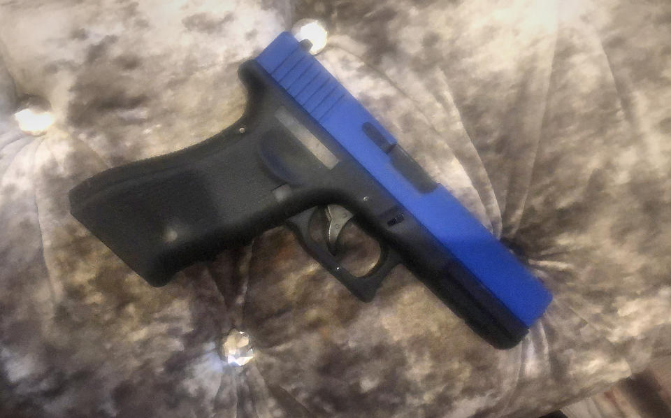 Undated handout photo issued by Alice Agyepong of a toy gun owned by her son Kai who was arrested by police while playing with it believing it to be real.