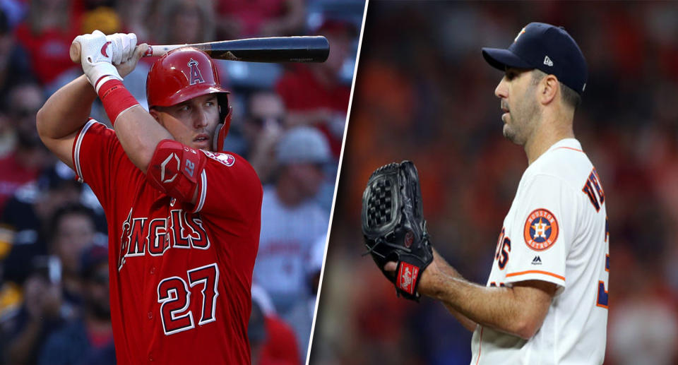 Who joins this all-time duo in the 2010s fantasy team? (Photos by Victor Decolongon/Alex Trautwig/MLB Photos via Getty Images)