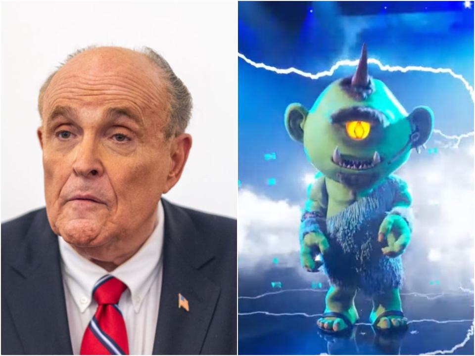 Rudy Giuliani The Masked Singer (Fox and Photo by Nathan Posner/Shutterstock)