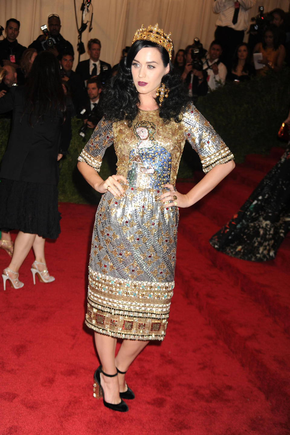 Katy Perry attends the 'Punk': Chaos to Couture' Costume Institute Benefit Met Gala at the Metropolitan Museum in New York.   (Photo by Dennis Van Tine/PA Images via Getty Images)