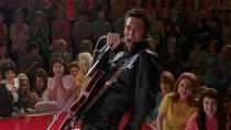 <p> During the rehearsal scene in Las Vegas for the International Hotel show, Elvis wears a red shirt director Baz Luhrmann describes as a pirate shirt. The helmer always put a red item of clothing in his movies and this is Luhrmann’s talisman red costume for this film. </p>