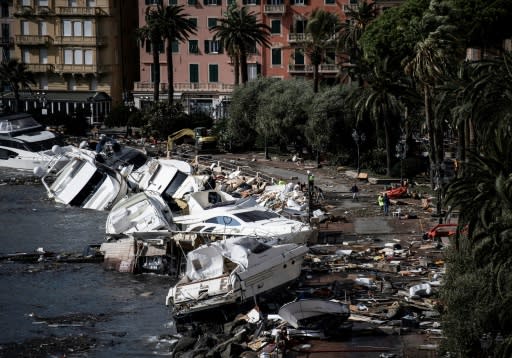 The Genoa region alone had suffered tens of millions of euros' worth of damage -- a price tag that could rise to hundreds of millions in the long term