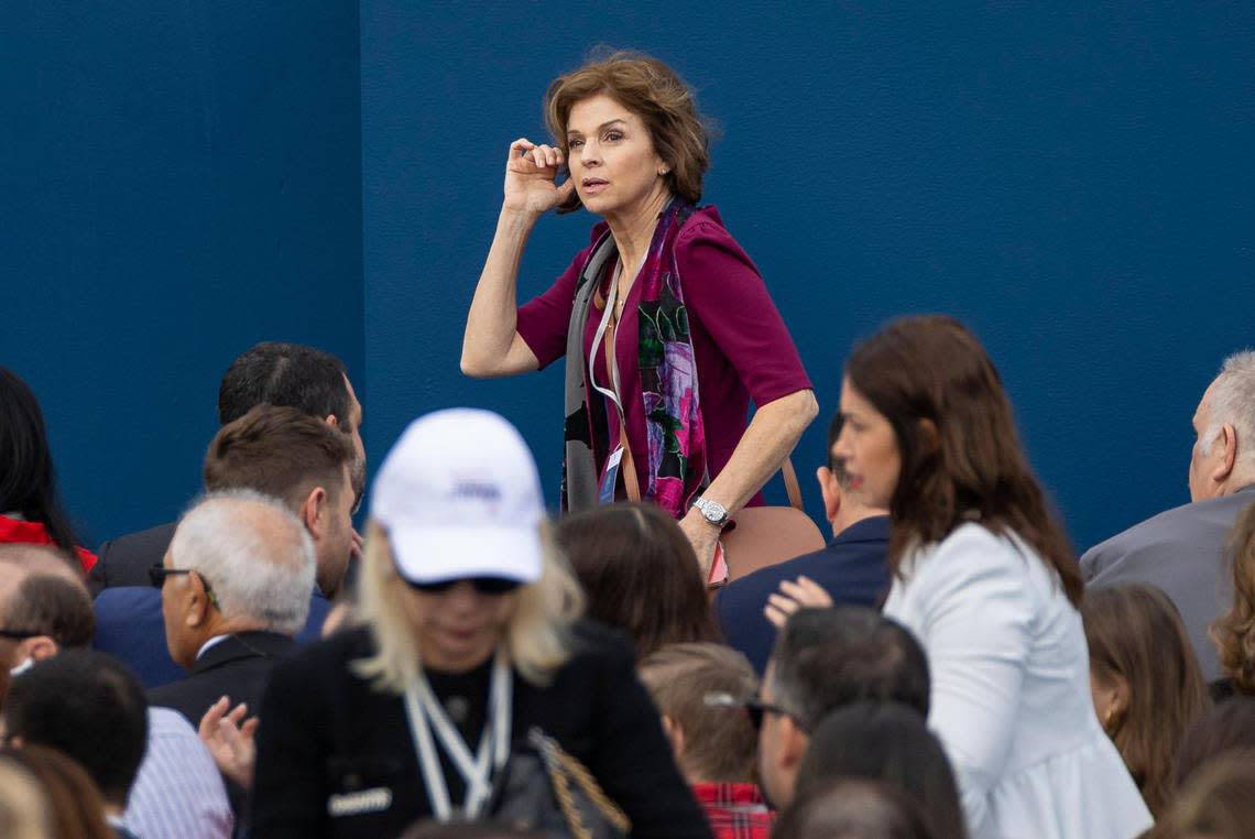 Helen Aguirre Ferré, the executive director of the Republican Party of Florida, attends Gov. Ron DeSantis’ inauguration ceremony on Tuesday, Jan. 3, 2023, in Tallahassee, Fla.