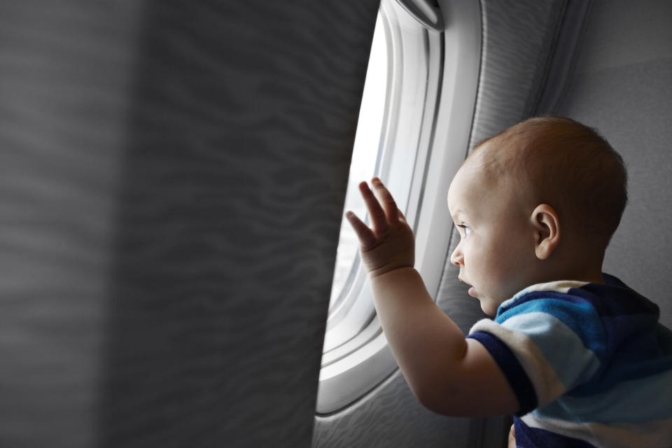 Should parents have to apologise for noisy children on a plane [Photo: Getty]