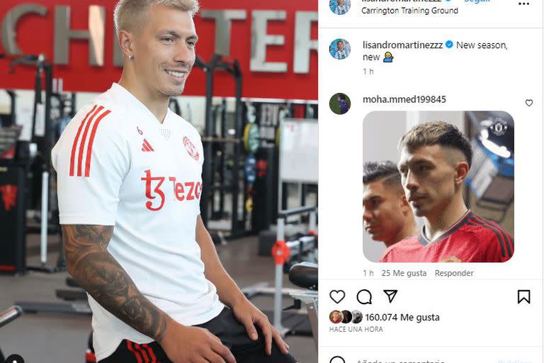 El nuevo look de Lisandro Martínez