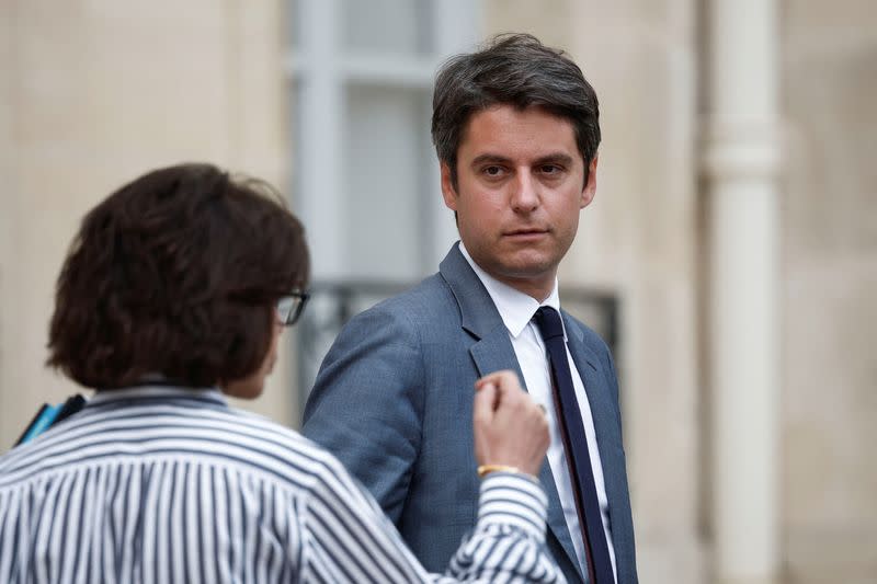 Weekly cabinet meeting at the Elysee Palace in Paris