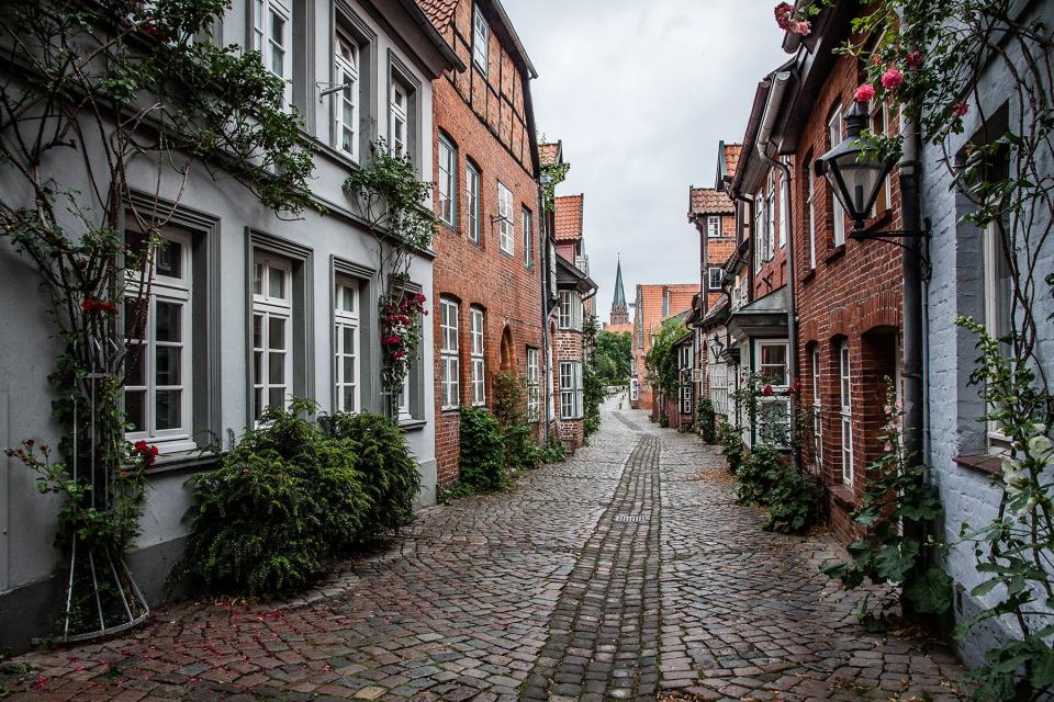 Narrow Alley in Lüneburg, Germany