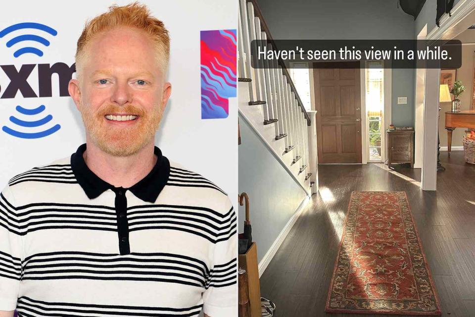 <p>Rodin Eckenroth/Getty Images; Jesse Tyler Ferguson/Instagram</p> Jesse Tyler Ferguson; The set of 