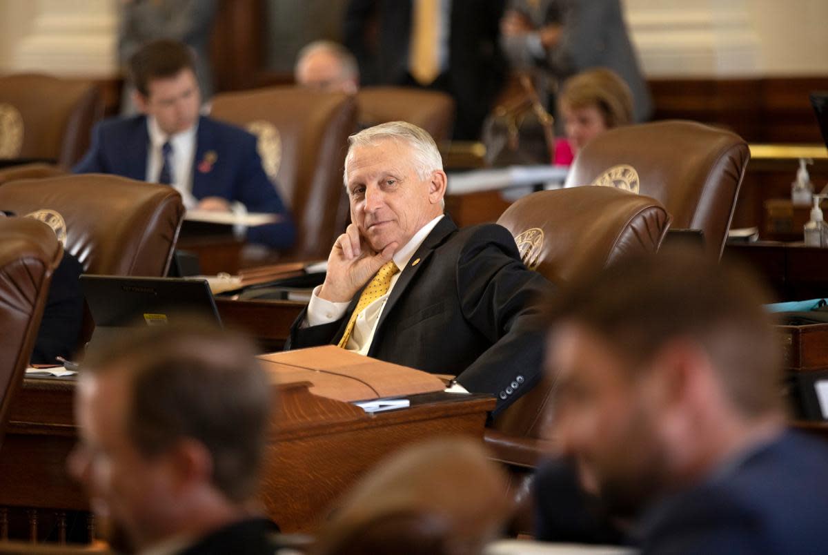 State Rep. Gary VanDeaver, R-New Boston, on the House floor on May 7, 2021.