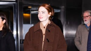 Emma Stone in NYC on December 5, 2023.