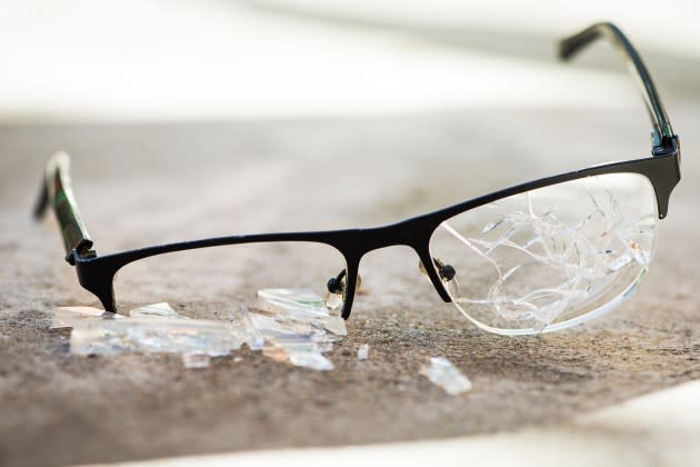 anti-glasses.jpg broken glasses on the asphalt - Credit: Adobe Stock