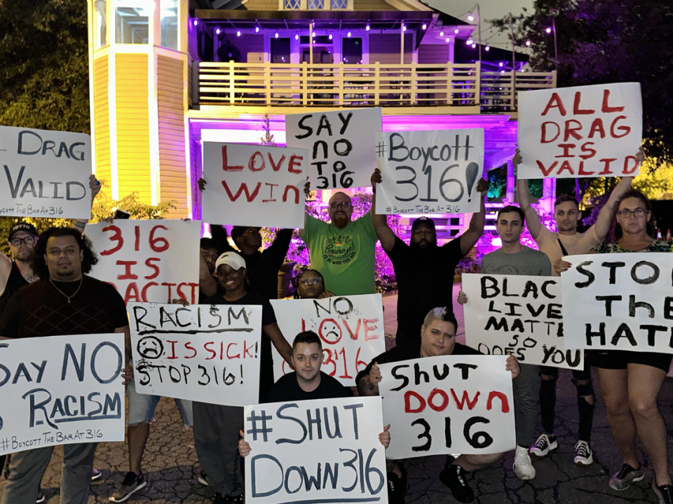 Protest held on June 20, 2023 in Charlotte. Courtesy of Boycott Bar316