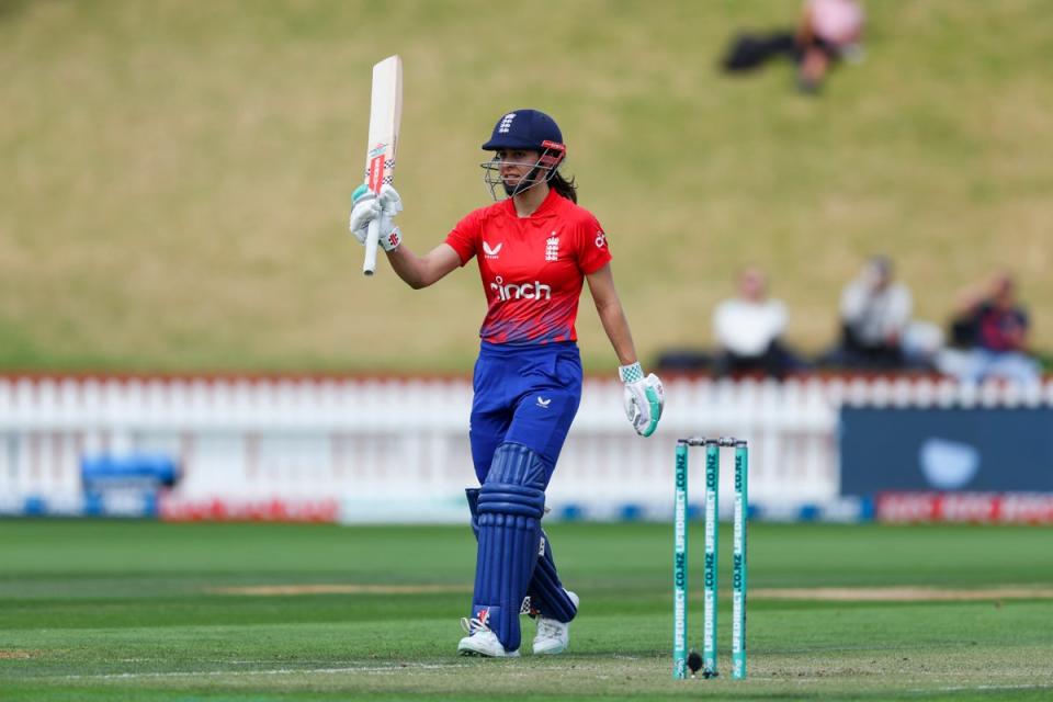 Bouchier scored her second consecutive half-century as England took an unassailable lead in the T20 series versus New Zealand (Getty)