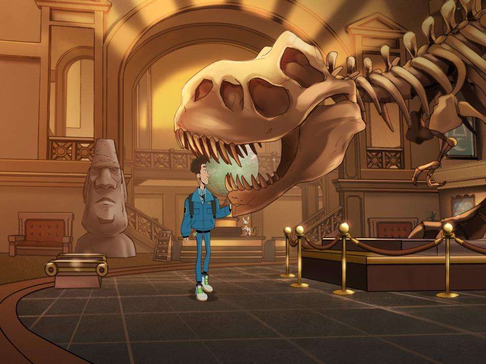 Nick Daley (voiced by Joshua Bassett) takes over the night watchman job from his dad and hangs with Rex in in the animated sequel "Night at the Museum: Kahmunrah Rises Again."