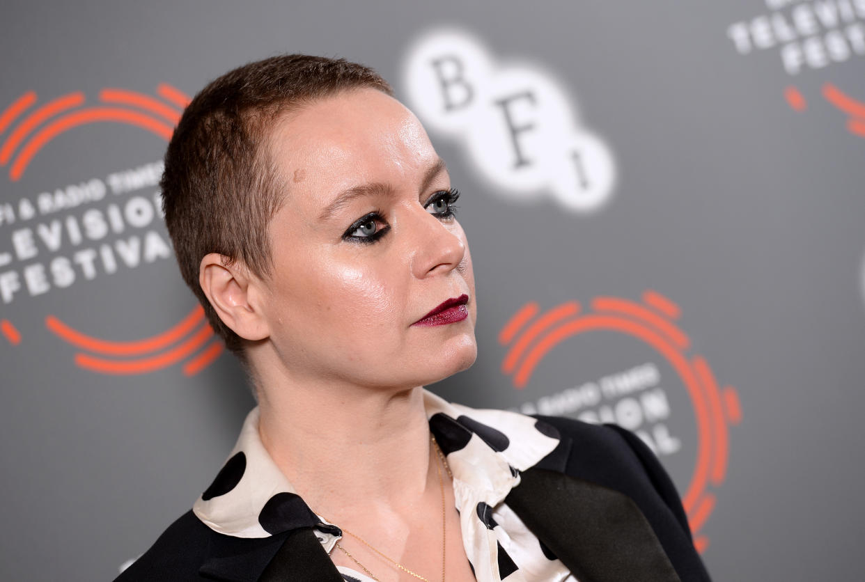 Samantha Morton attends the "I Am Kirsty" photocall during the BFI & Radio Times Television Festival 2019 at BFI Southbank on April 14, 2019 in London, England. (Photo by Jeff Spicer/Getty Images)