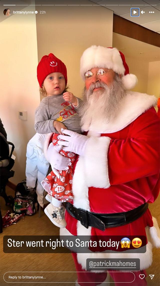 See Brittany and Patrick Mahomes' Daughter Sterling Meet Santa