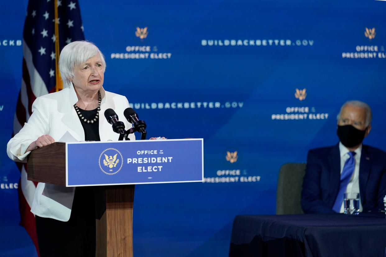 President-elect Joe Biden has tapped former Fed Chair Janet Yellen to be his treasury secretary. (Photo: Andrew Harnik/Associated Press)